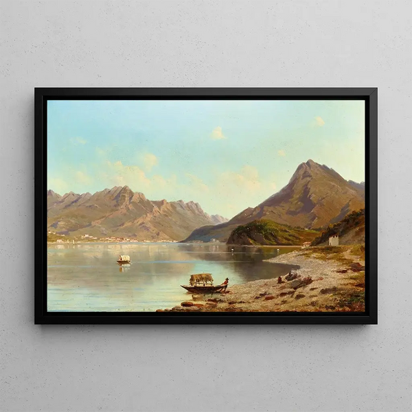 Lake Como - Silvio Poma — framed artwork on a wall