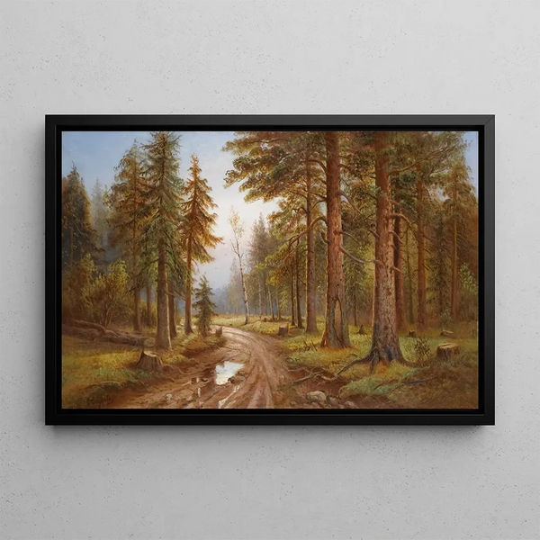After the Rain - Simeon Fedorovich Fedorov — framed artwork on a wall