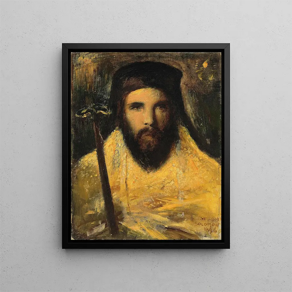 Greek archimandrite painting - Simeon Solomon — framed artwork on a wall