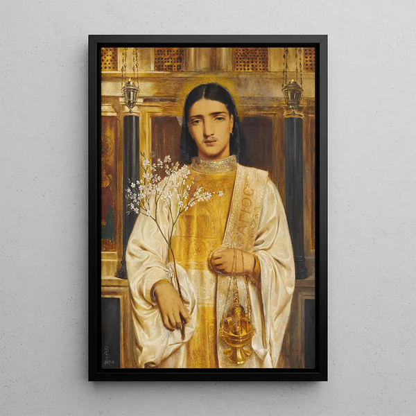Un saint de l'Église orientale - Simeon Solomon — framed artwork on a wall
