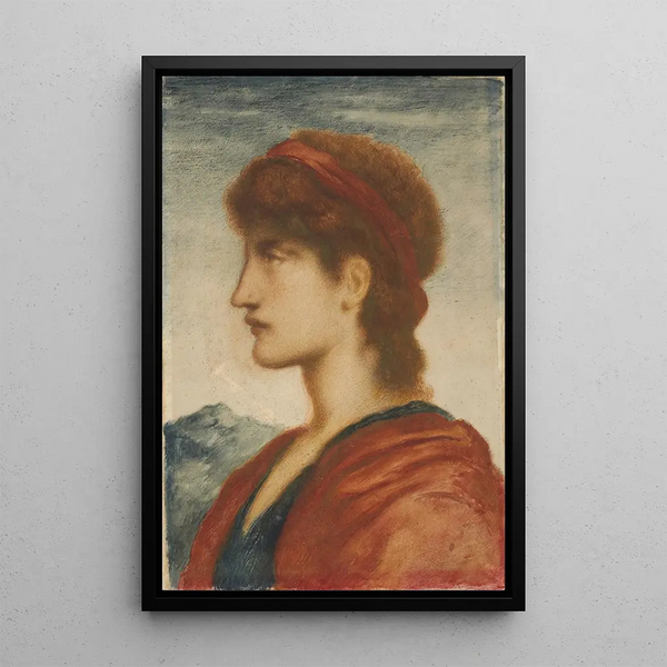Head - Simeon Solomon — framed artwork on a wall