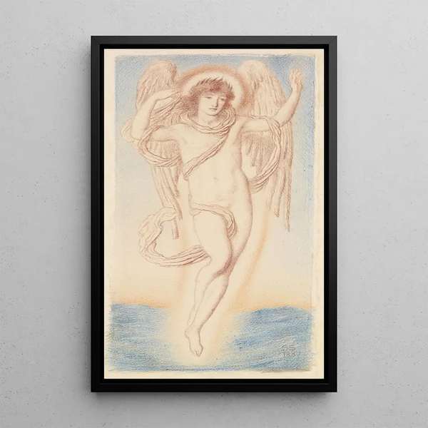 Love - Simeon Solomon — framed artwork on a wall