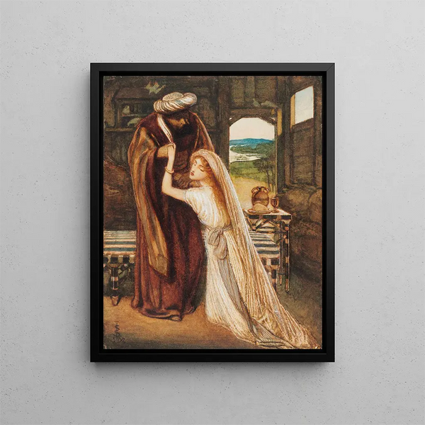 Ruth and Boaz - Simeon Solomon — framed artwork on a wall