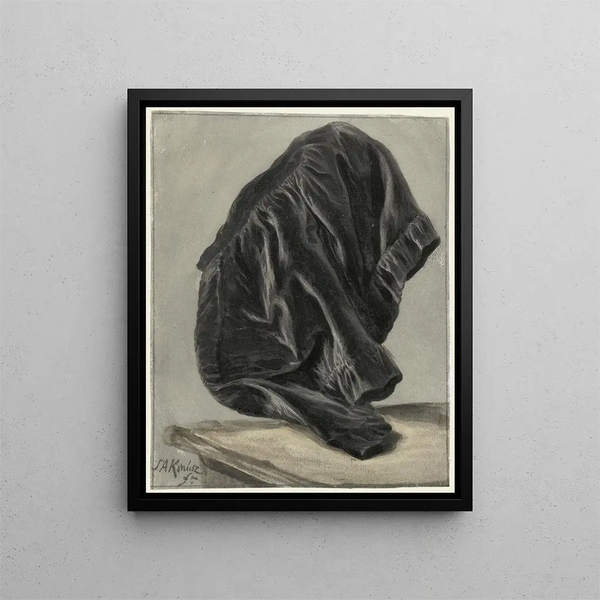 Study of Drapery - Simon Andreas Krausz — framed artwork on a wall