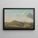 Mountain landscape painting in Vicovaro - Simon Denis — framed artwork on a wall