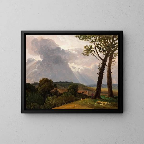 Study of Roman Campaigns - Simon Denis — framed artwork on a wall