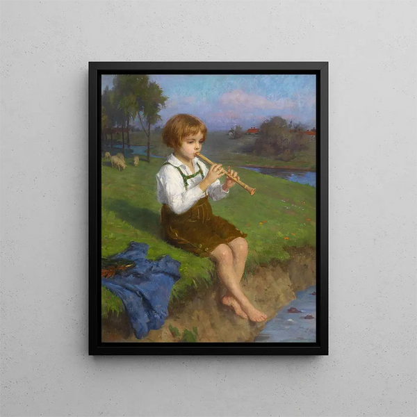 Vacation Melody Painting - Simon Glücklich — framed artwork on a wall
