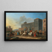 a horse market on Piazza del Quirinale in Rome - Simon Johannes van Douw — framed artwork on a wall