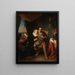 Magdalena Moons persuades her fiancé Francisco Valdez to postpone the capture of Leiden to another night 1574 - Simon Opzoomer — framed artwork on a wall