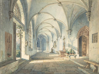 Cloître dans un couvent - Simon Quaglio — artwork view