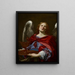 Angel with the attributes of the Passion, Angel holding the vase and the towel for washing the hands of Pontius Pilate - Simon Vouet — framed artwork on a wall
