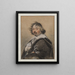 Portrait of a man in profile turned to the left - Simon Vouet — framed artwork on a wall