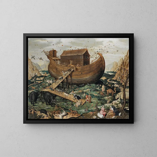 L'arche de Noé sur le mont Ararat - Simon de Myle — framed artwork on a wall