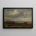 Seaside Painting in Scheveningen with Fishing Boats - Simon de Vlieger — framed artwork on a wall