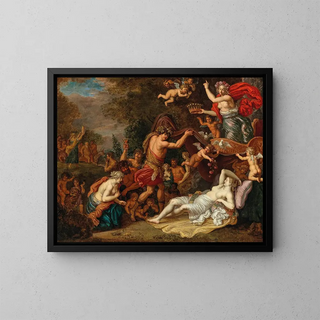 An Allegory of Venus's Beauty - Simon de Vos — framed artwork on a wall