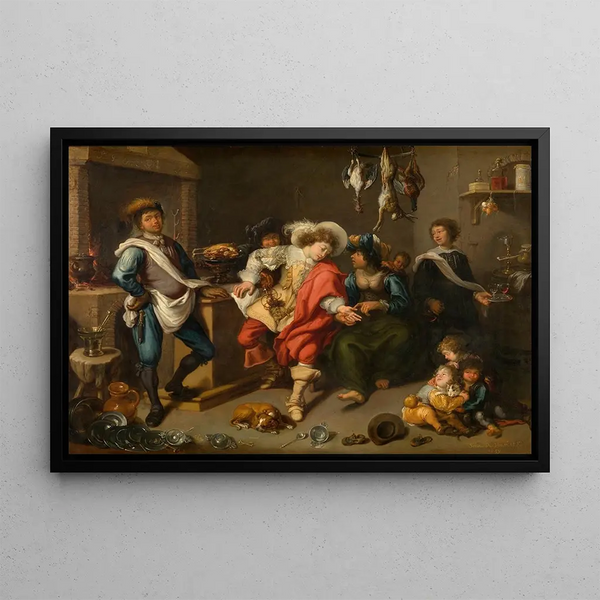 Gitan Painting - Simon de Vos — framed artwork on a wall