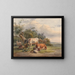 Landscape with Livestock near a Tree - Simon van den Berg — framed artwork on a wall