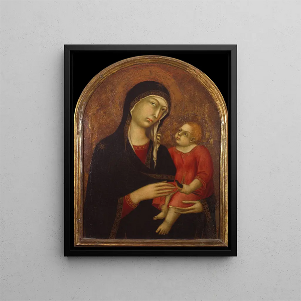 Madonna with Child - Simone Martini — framed artwork on a wall