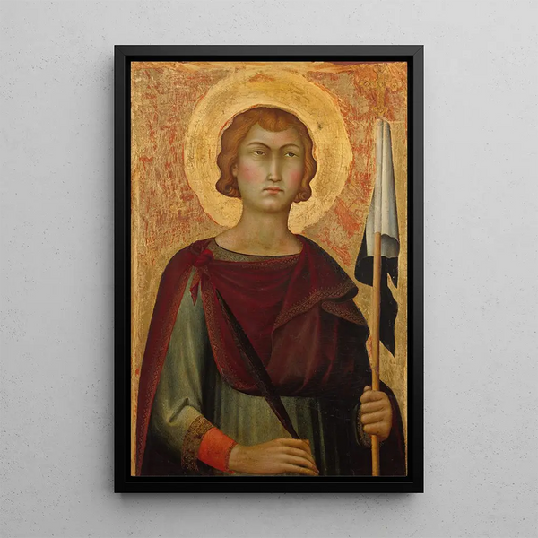 Saint Ansanus Painting - Simone Martini — framed artwork on a wall