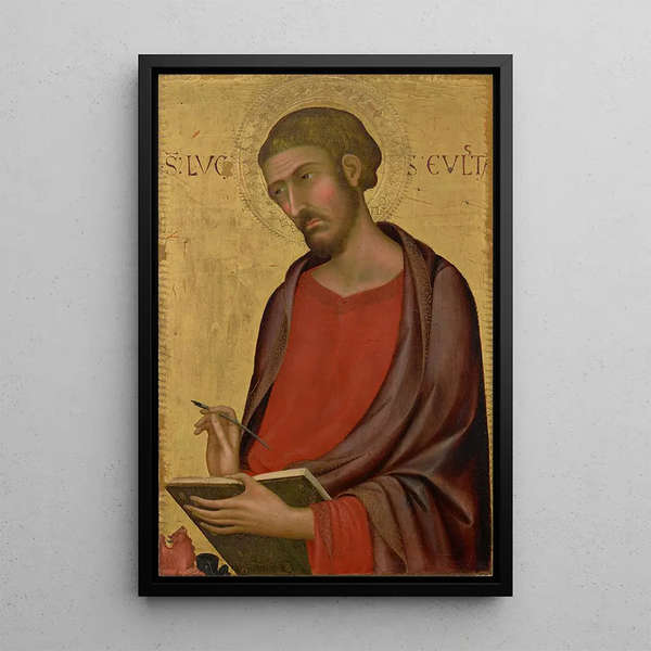 Saint Luc Painting - Simone Martini — framed artwork on a wall