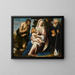 The Virgin and Child with Saints John the Baptist and Benedict - Simone Peterzano — framed artwork on a wall