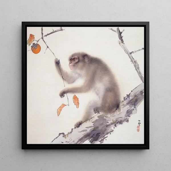 Monkey - Hashimoto Kansetsu — framed artwork on a wall