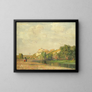 Château Gaillard sur la Seine - Sir Alfred East — framed artwork on a wall