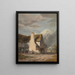 Chalet at the edge of a country path - Sir Augustus Wall Callcott — framed artwork on a wall