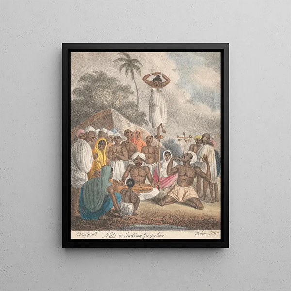 Indian Jugglers Painting - Sir Charles D'Oyly — framed artwork on a wall