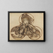 the Angel playing the flute - Sir Edward Coley Burne-Jones — framed artwork on a wall