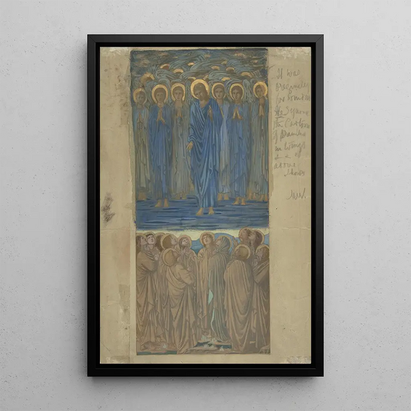 Ascension of Christ - Sir Edward Coley Burne-Jones — framed artwork on a wall