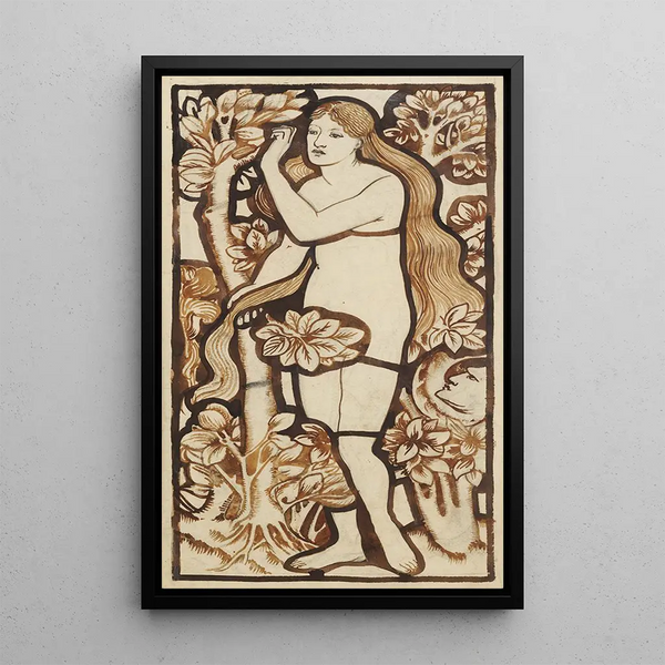 Eve - Sir Edward Coley Burne-Jones — framed artwork on a wall