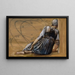 The Rosehip Series, study for The Garden of the Court II - Sir Edward Coley Burne-Jones — framed artwork on a wall