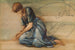 La série La Rose Églantine, étude pour La Cour du Jardin IV - Sir Edward Coley Burne-Jones — artwork view