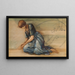 La série La Rose Églantine, étude pour La Cour du Jardin IV - Sir Edward Coley Burne-Jones — framed artwork on a wall