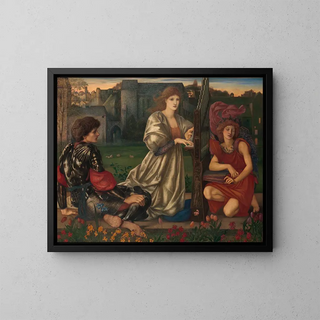 La Chanson d'amour - Sir Edward Coley Burne-Jones — framed artwork on a wall