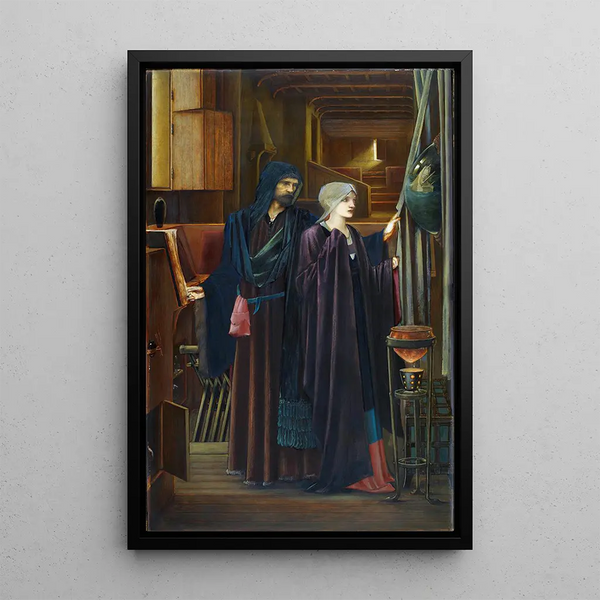 The Magician - Sir Edward Coley Burne-Jones — framed artwork on a wall