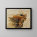 a dead stag with sketched figures of a gamekeeper and dogs - Sir Edwin Henry Landseer — framed artwork on a wall