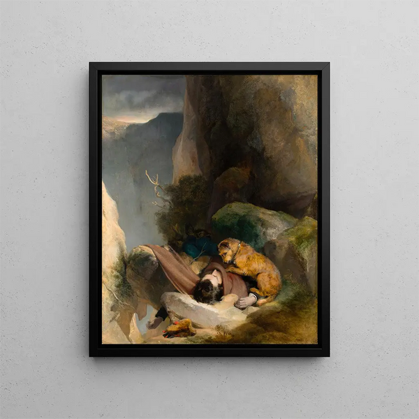 attachment - Sir Edwin Henry Landseer — framed artwork on a wall