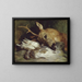 Tête de chevreuil et deux lagopèdes - Sir Edwin Henry Landseer — framed artwork on a wall