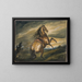 Horse rearing - Sir Edwin Henry Landseer — framed artwork on a wall
