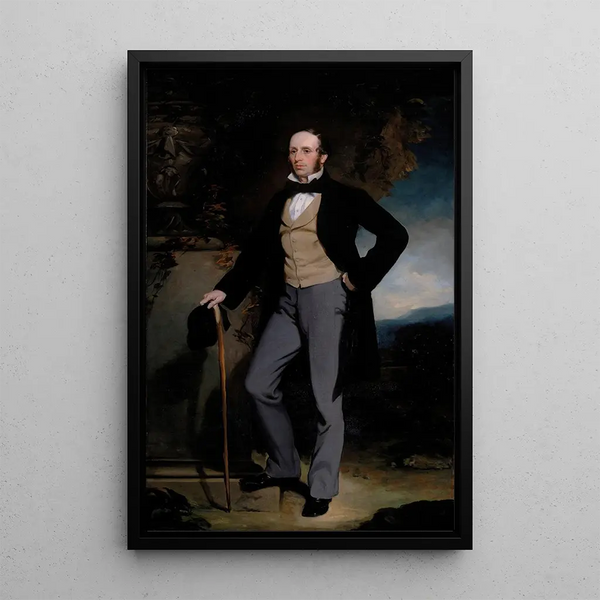 Portrait painting of John Naylor - Sir Francis Grant — framed artwork on a wall