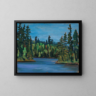 Near Temagami - Sir Frederick Grant Banting — framed artwork on a wall
