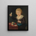 Portrait of a young boy playing with a house of cards - Sir George Chalmers — framed artwork on a wall