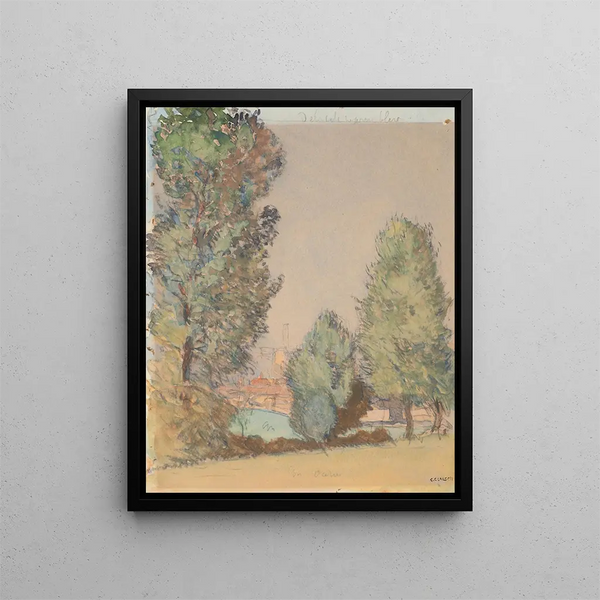 À Finchingfield - Sir George Clausen — framed artwork on a wall