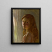 Portrait of a Girl - Sir George Clausen — framed artwork on a wall