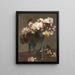 Still life with carnations - Sir George Clausen — framed artwork on a wall