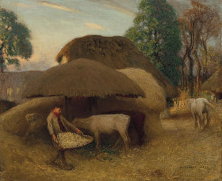 The Evening at the Farm - Sir George Clausen — artwork view