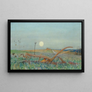 The plow - Sir George Clausen — framed artwork on a wall