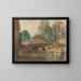 The Evening at the Farm - Sir George Clausen — framed artwork on a wall